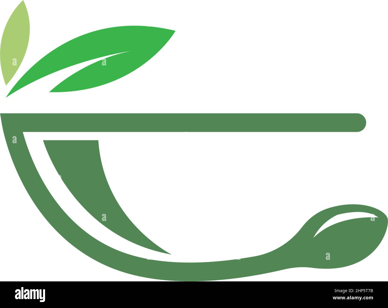 Modèle plat avec logo icône de bol Illustration de Vecteur
