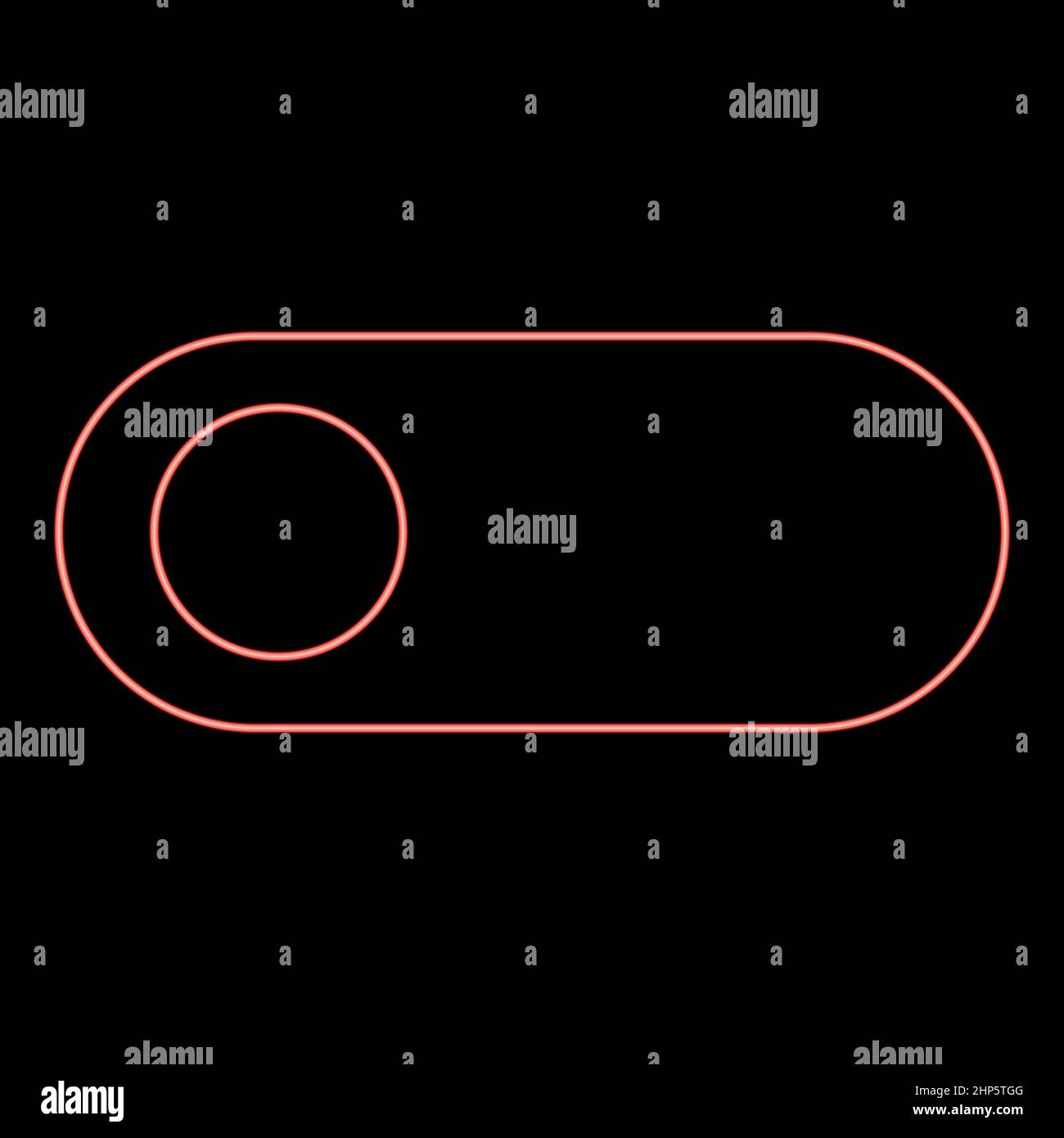 Interrupteur à bascule néon rouge illustration vectorielle de couleur image de style plat Illustration de Vecteur