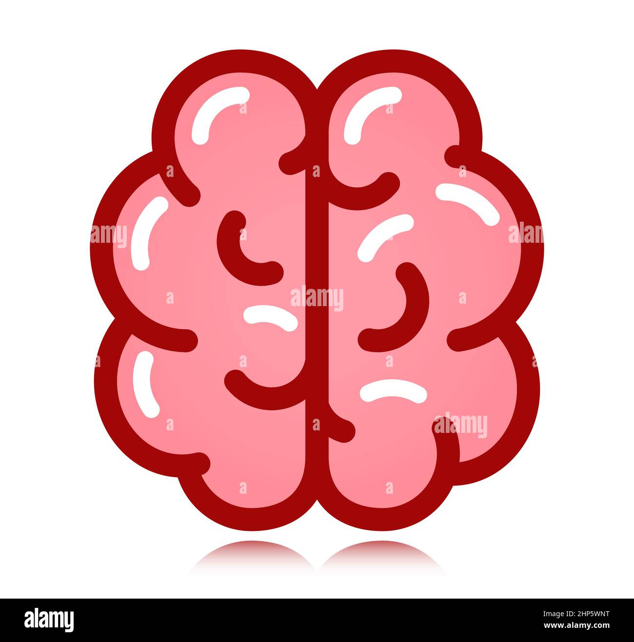 icône de couleur cerveau ou esprit Illustration de Vecteur