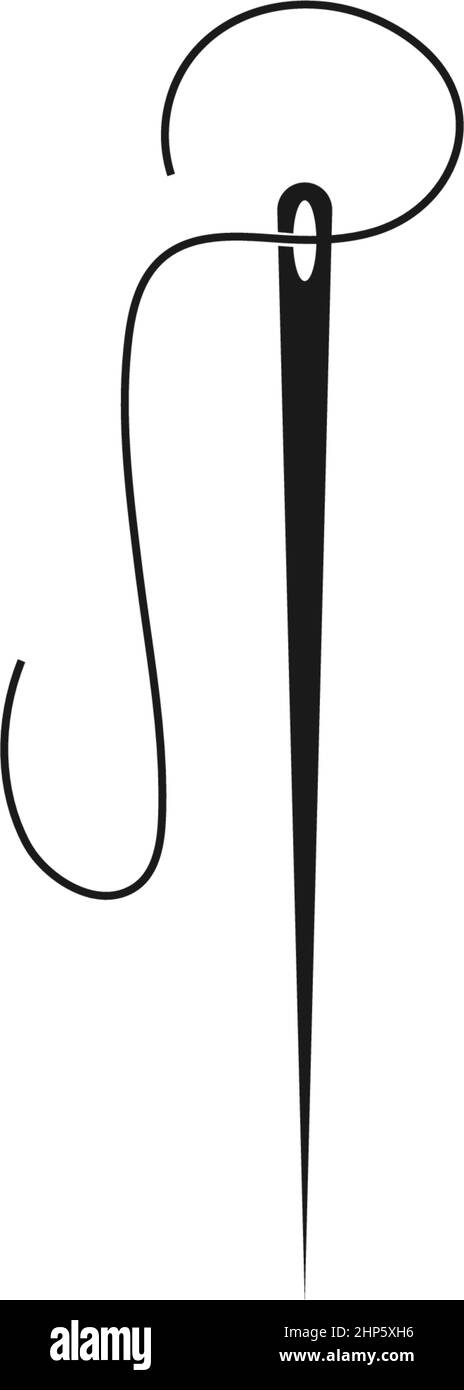 Modèle d'illustration de logo d'icône d'aiguille Illustration de Vecteur