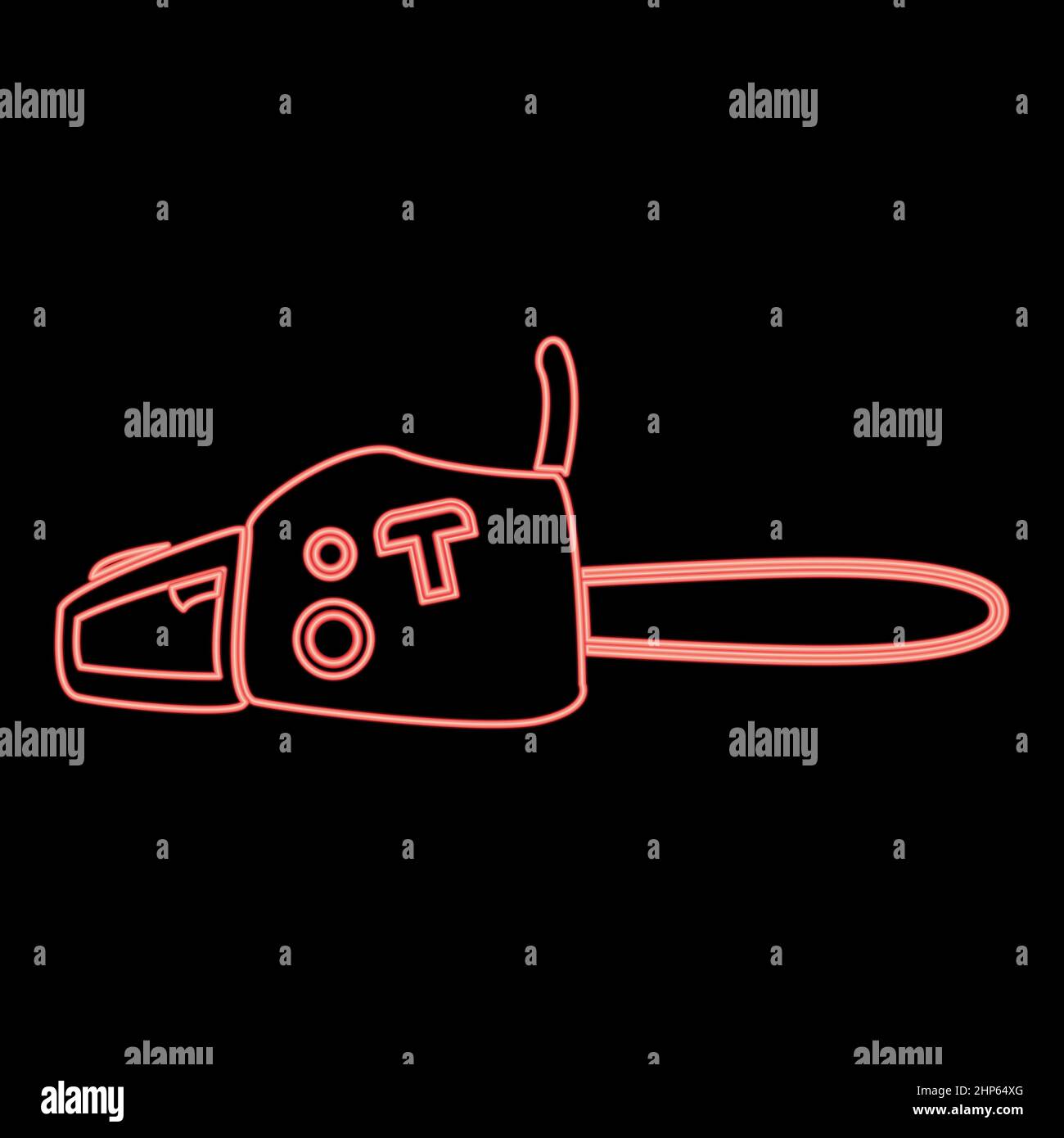 Illustration vectorielle rouge à essence néon de style plat Illustration de Vecteur