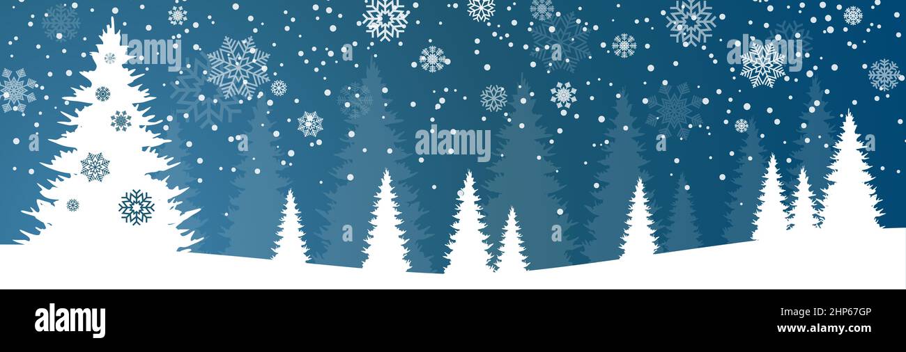 la ferme de noël est recouverte de flocons et de neige Illustration de Vecteur