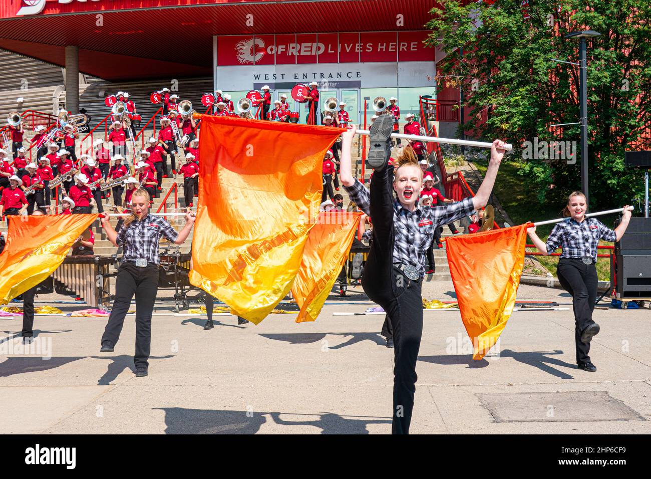 Calgary, Alberta, Canada - July13,2021 : Stampede Color Guard performance Banque D'Images