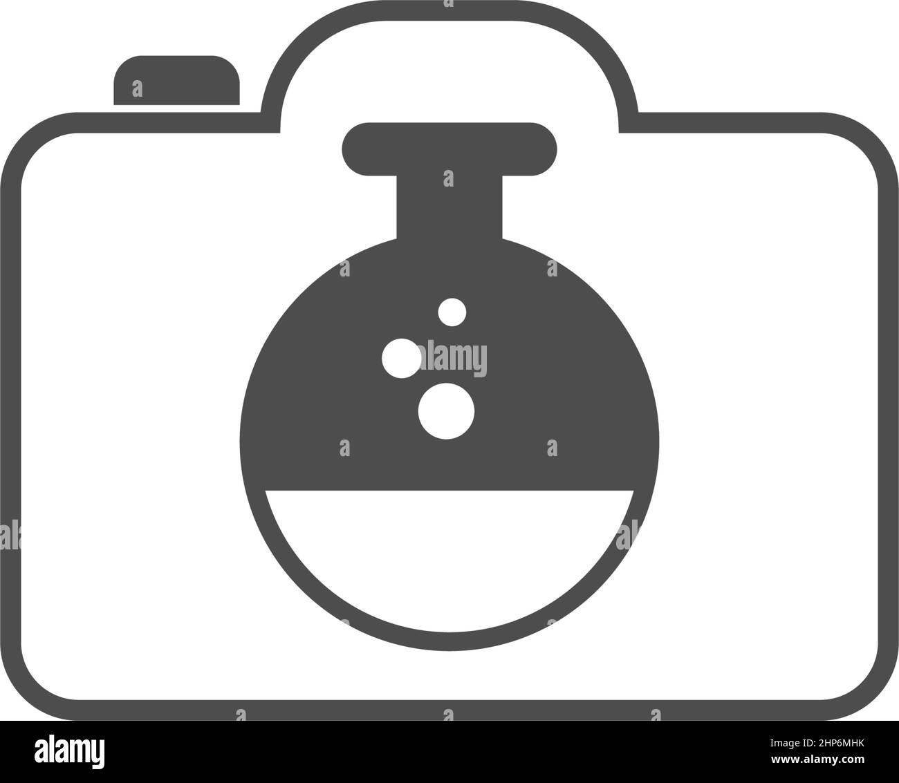 Science bouteille Lab logo icône modèle de conception vecteur Illustration de Vecteur