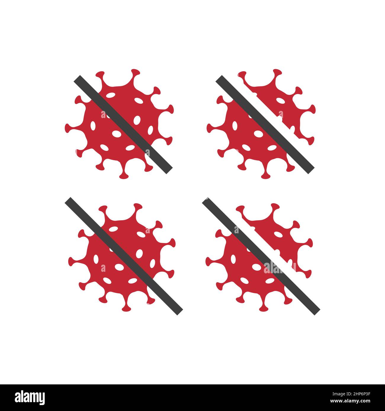 Aucun signe de vecteur d'interdiction Covid Illustration de Vecteur