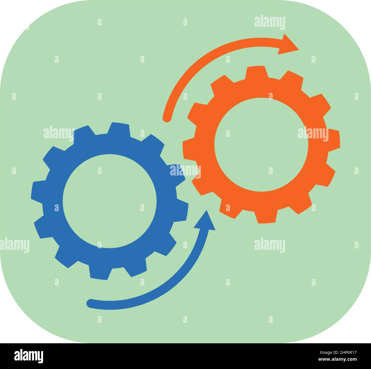 Illustration de l'icône du vecteur de modèle d'engrenage de rotation Illustration de Vecteur