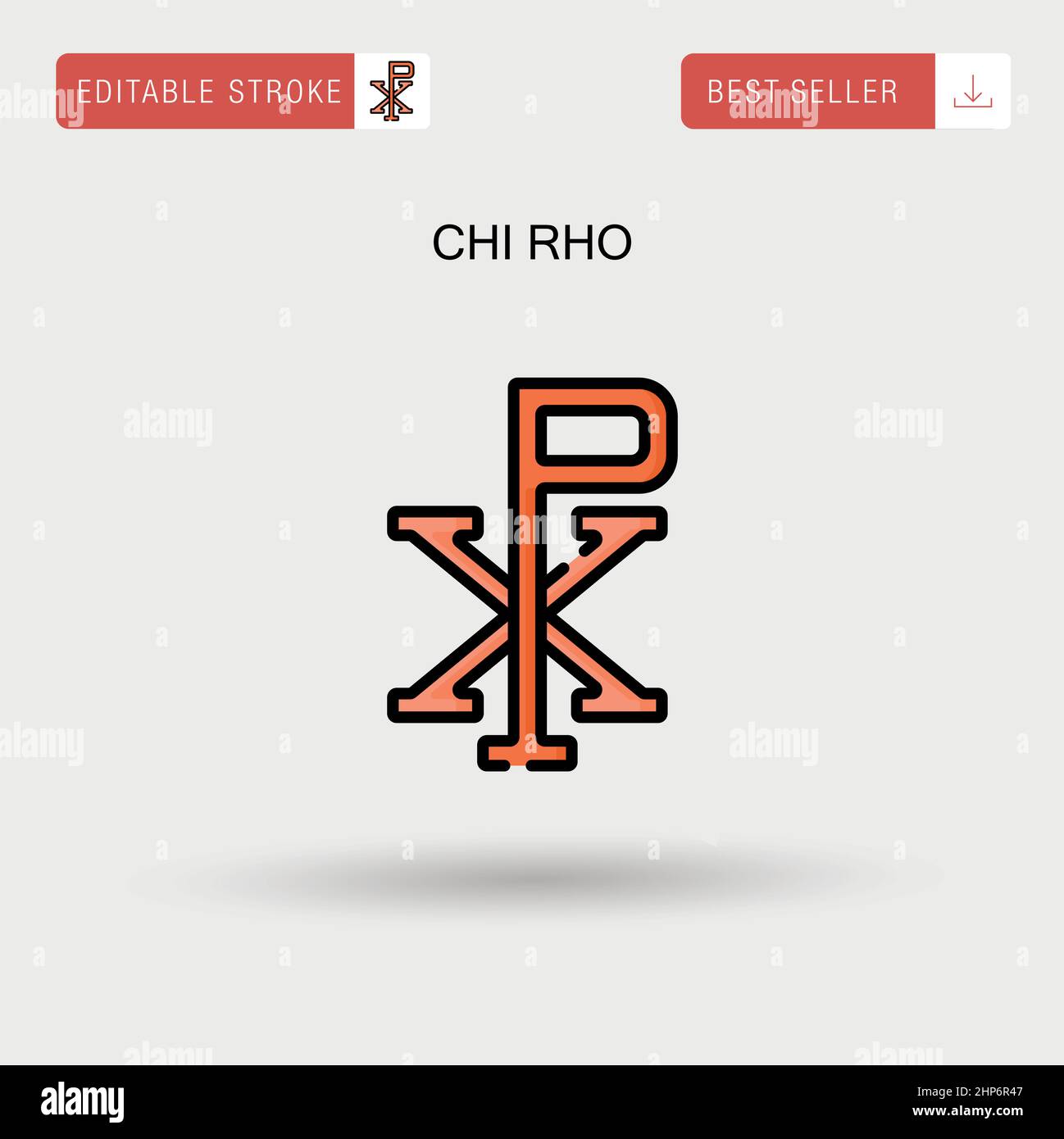 Icône de vecteur simple Chi rho. Illustration de Vecteur