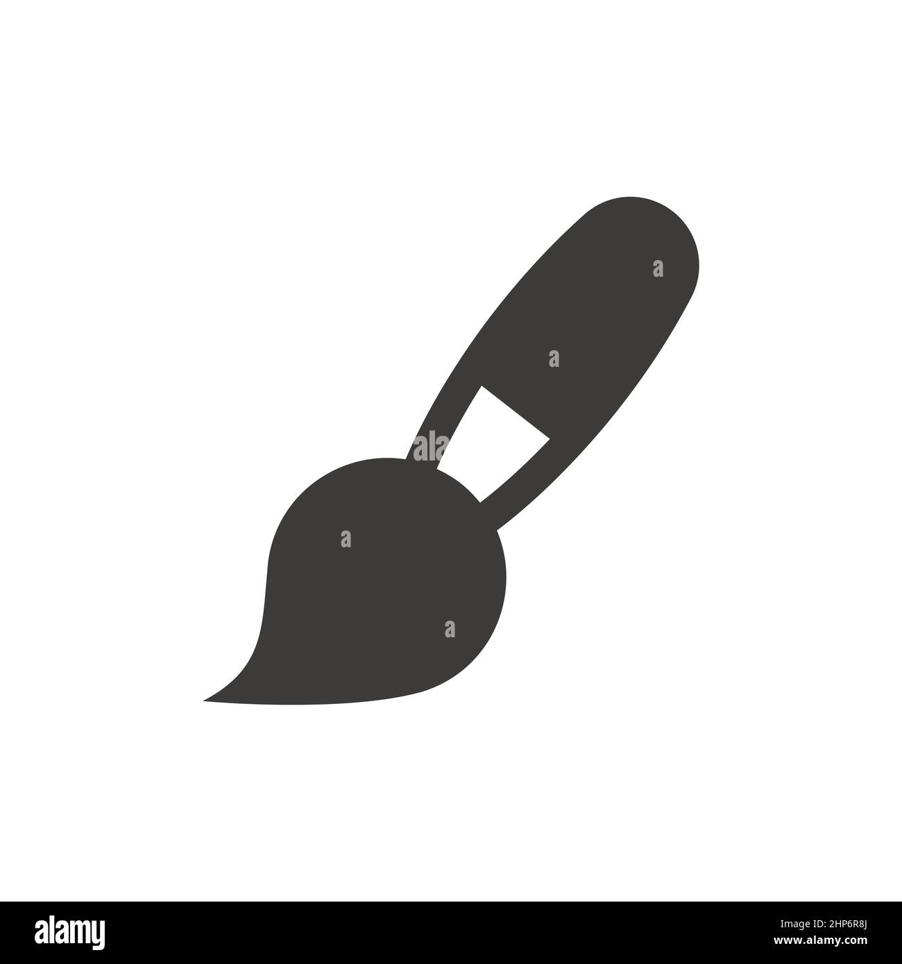 Icône de vecteur noir du pinceau Illustration de Vecteur