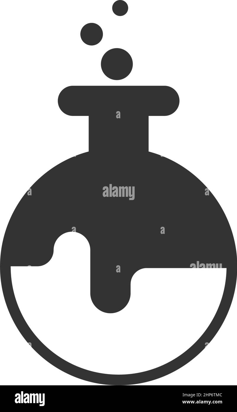 Science bouteille Lab logo icône modèle de conception vecteur Illustration de Vecteur