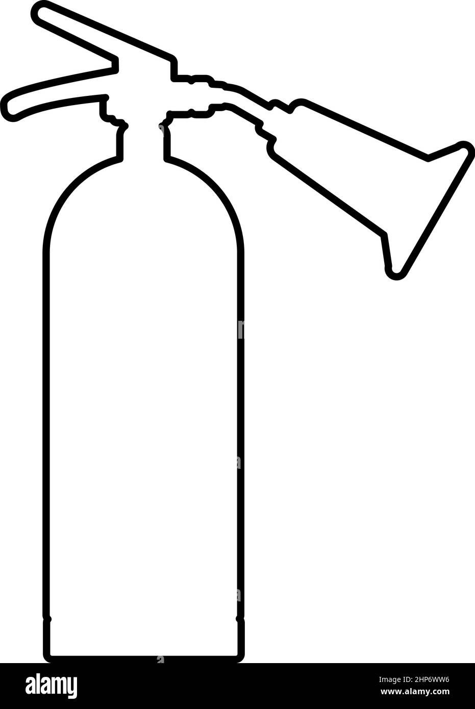 Icône de contour de l'extincteur couleur noire illustration de vecteur image de style plat Illustration de Vecteur