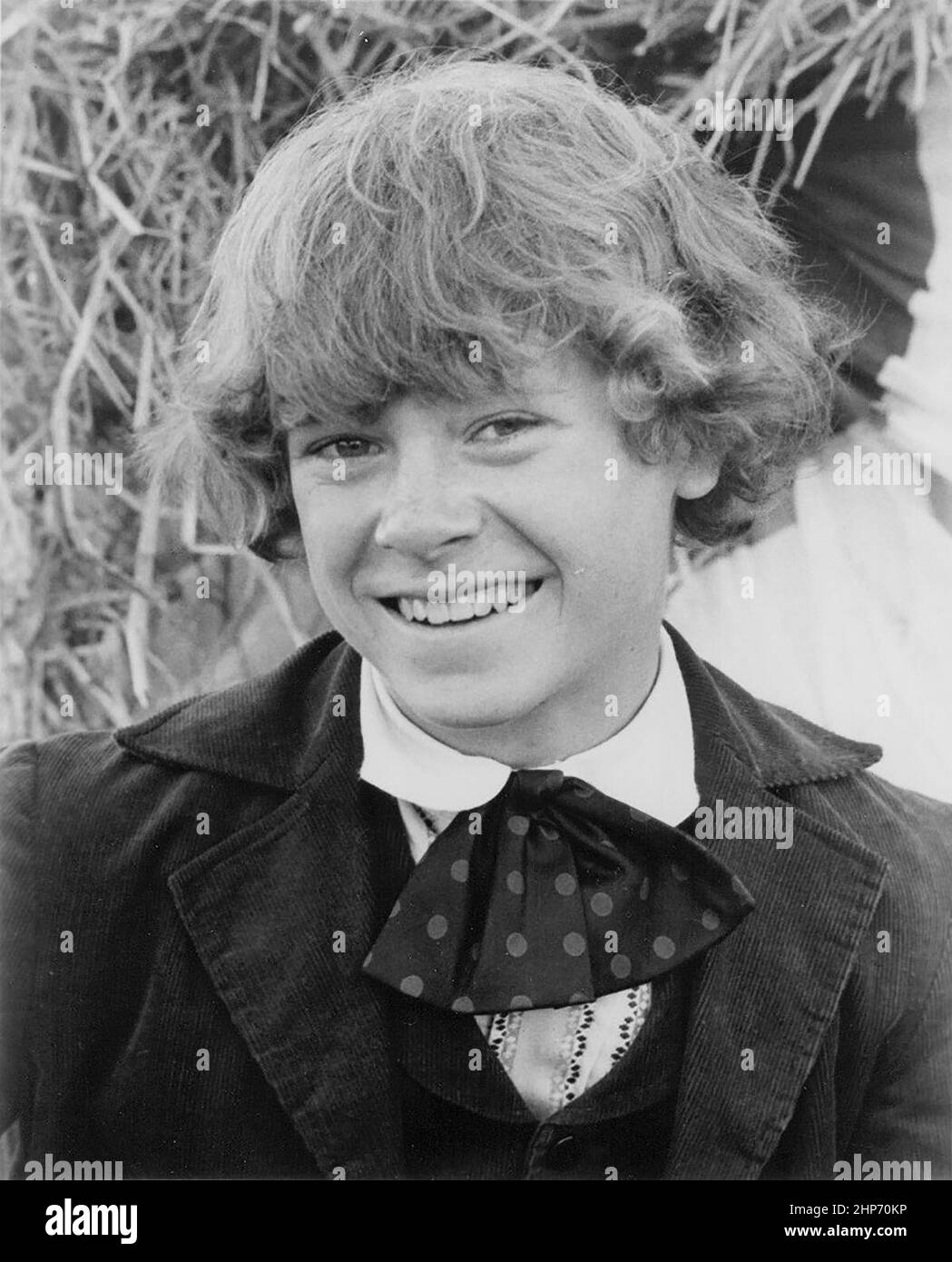 Photo publicitaire de l'acteur américain de l'adolescence, Jeff East faisant la promotion de son rôle de Huckleberry Finn dans les longs métrages d'United Artists Tom Sawyer (1973) et Huckleberry Finn (1974) Banque D'Images