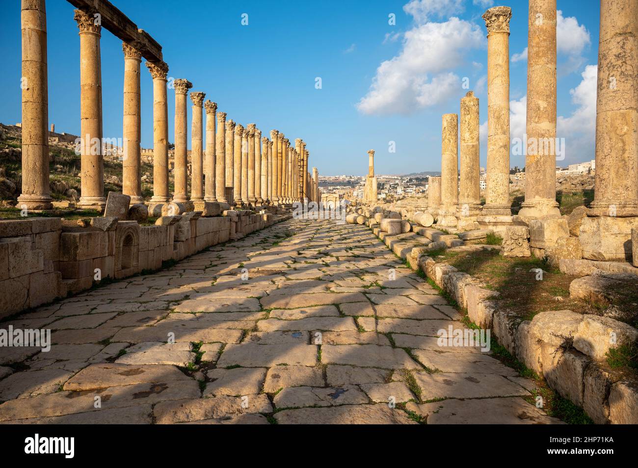 Cardo Maximus, Jerash, Jordanie Banque D'Images