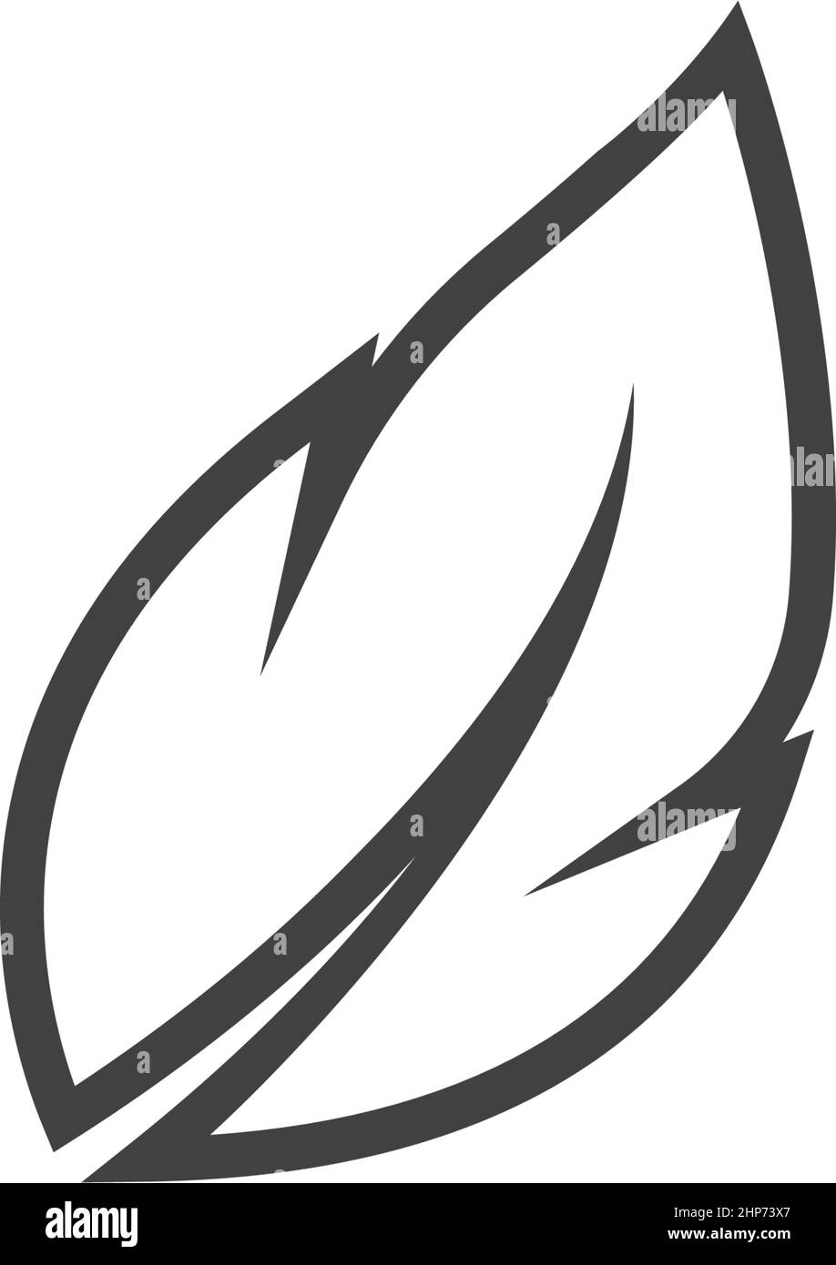 illustration vectorielle avec icône en forme de feuille Illustration de Vecteur