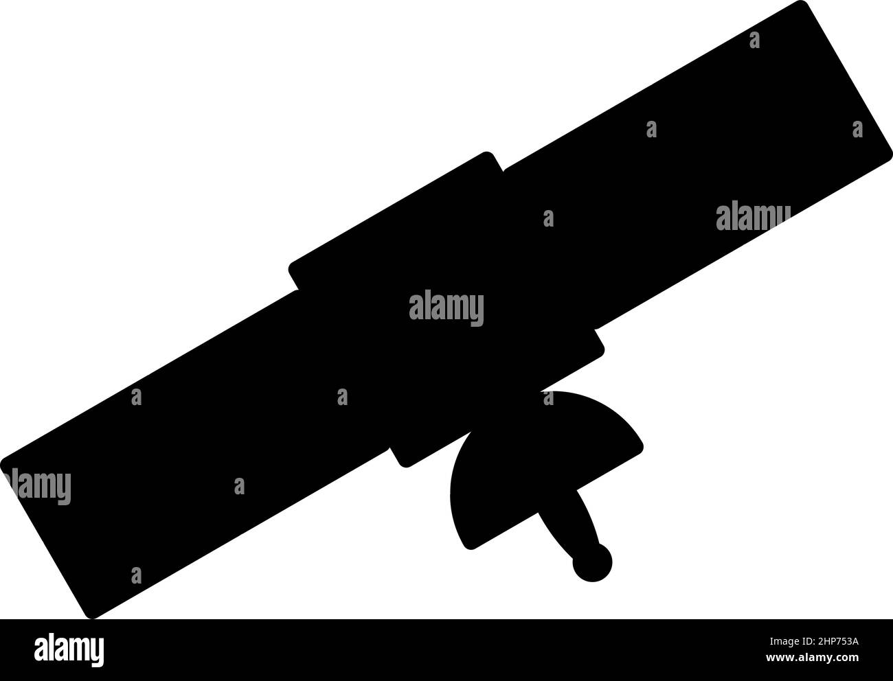 Silhouette de satellite World global net concept space icône noir couleur vecteur illustration image de style plat Illustration de Vecteur