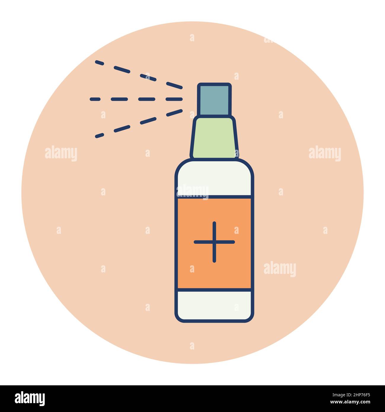 Spray désinfectant antibactérien, désinfectant pour les mains Illustration de Vecteur