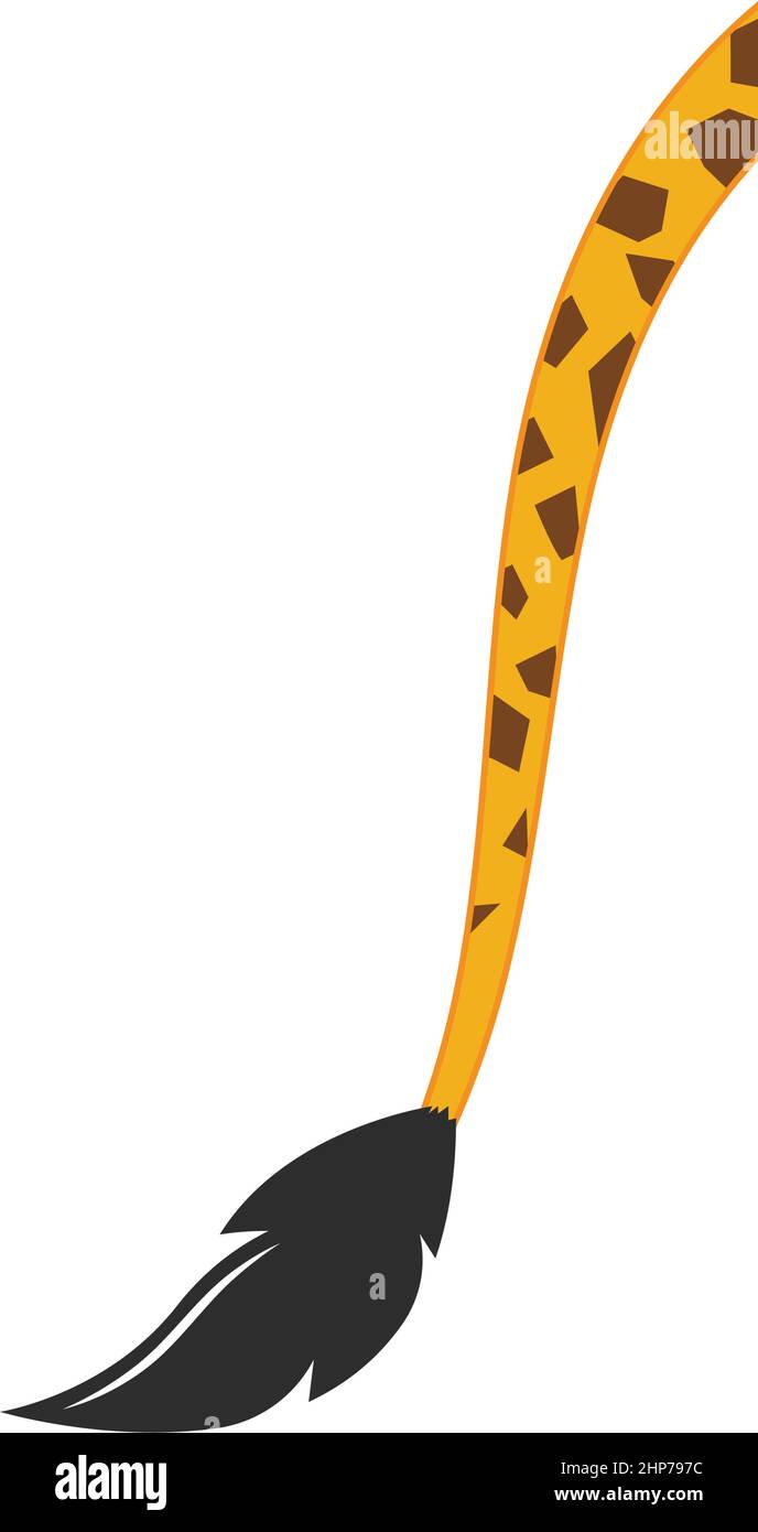 modèle de dessin d'illustration vectorielle d'icône de queue de girafe Illustration de Vecteur