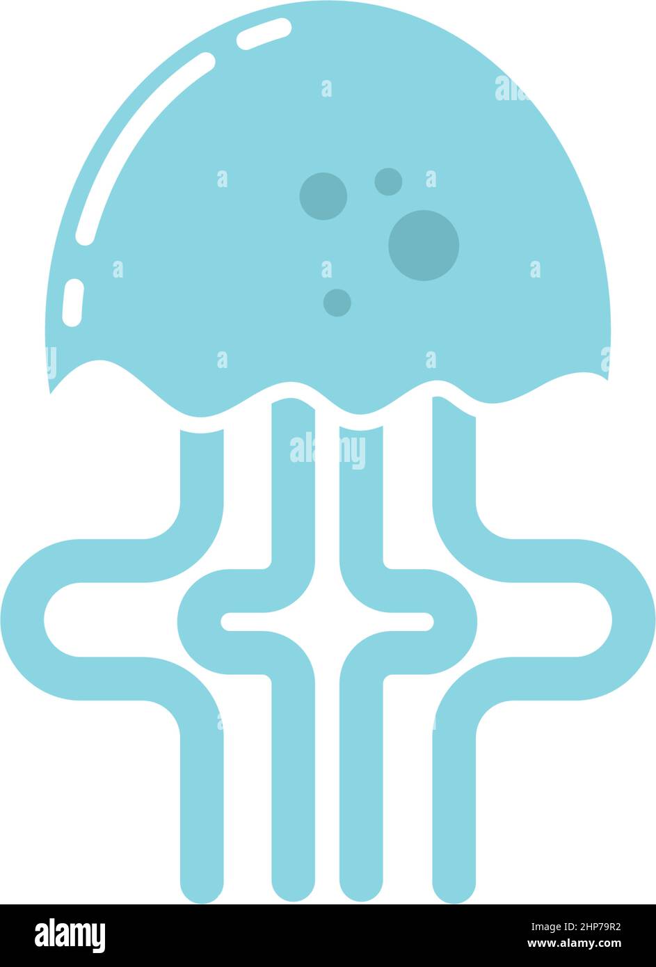 motif d'illustration vectoriel d'icône de poisson en gelée Illustration de Vecteur