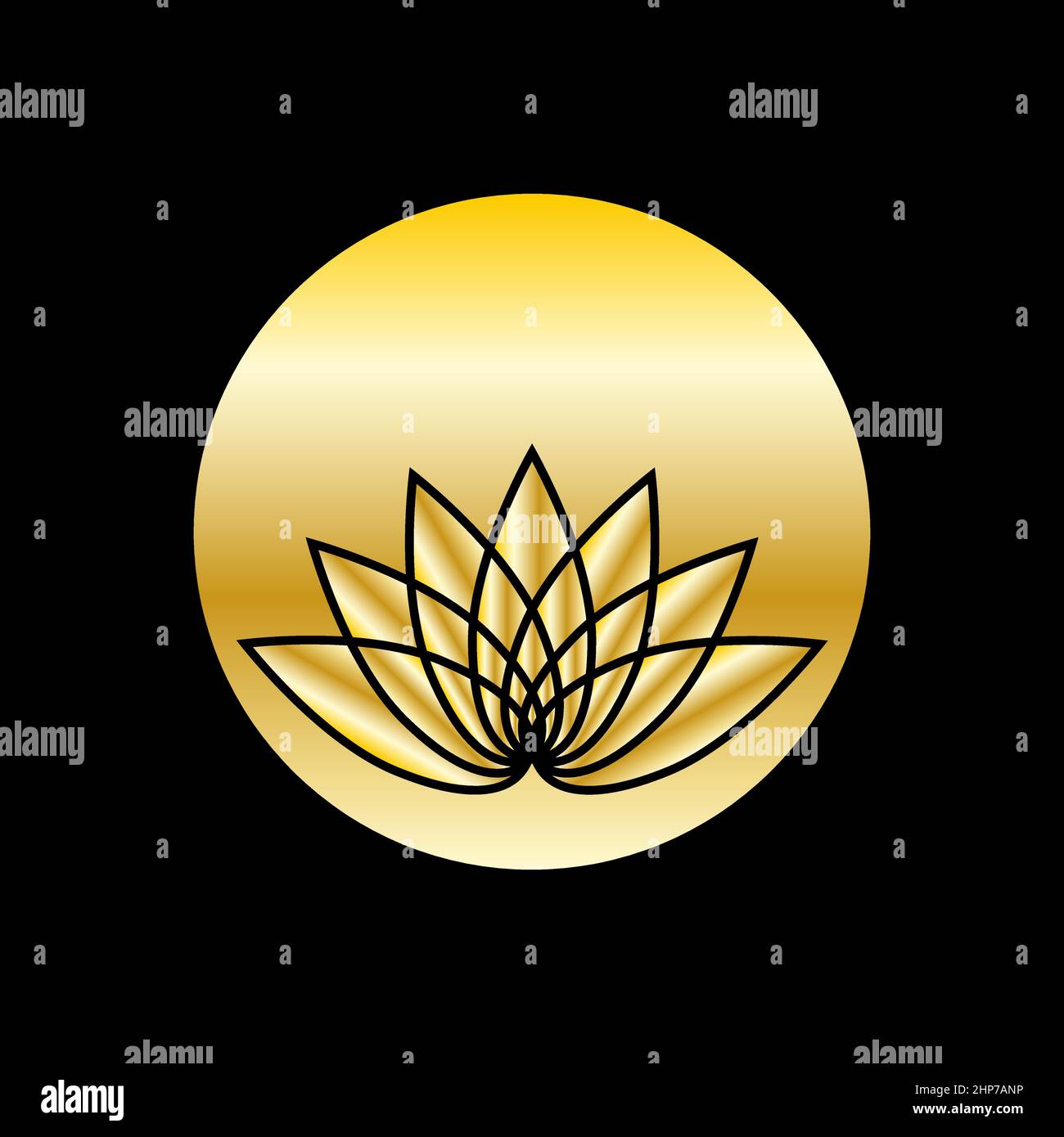 Logo abstrait fleur de lotus Illustration de Vecteur