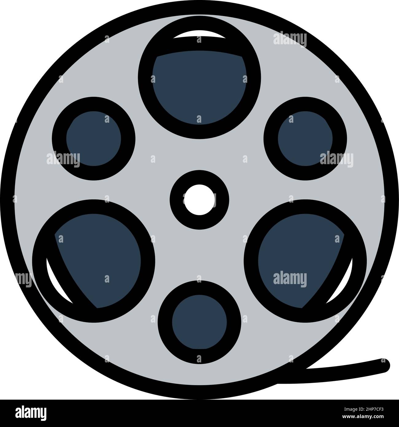 Icône de bobine de film Illustration de Vecteur