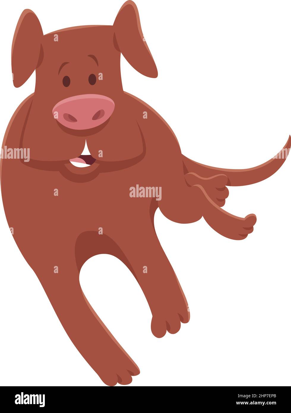 personnage animal de dessin animé chien brun couché Illustration de Vecteur