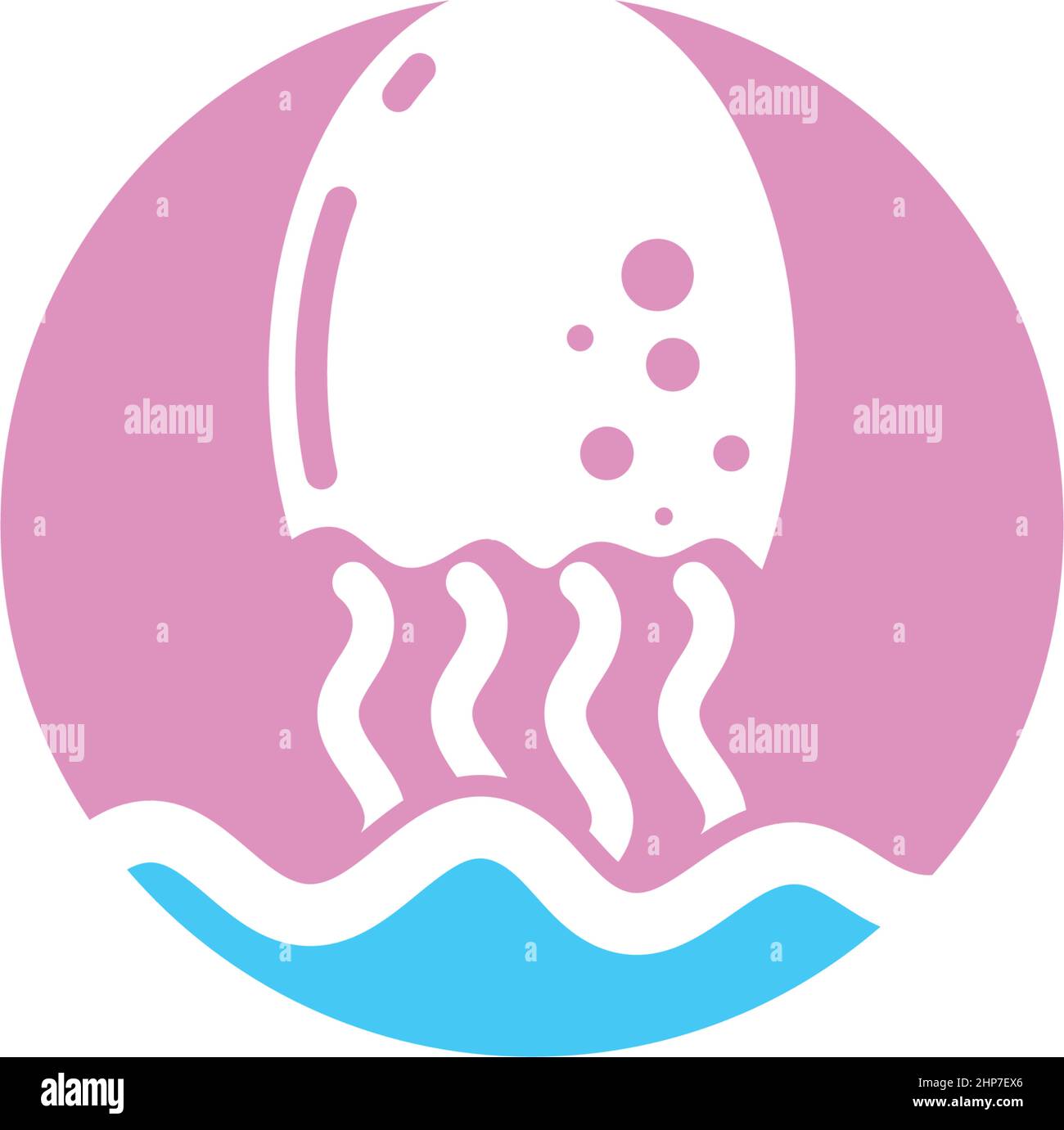 motif d'illustration vectoriel d'icône de poisson en gelée Illustration de Vecteur