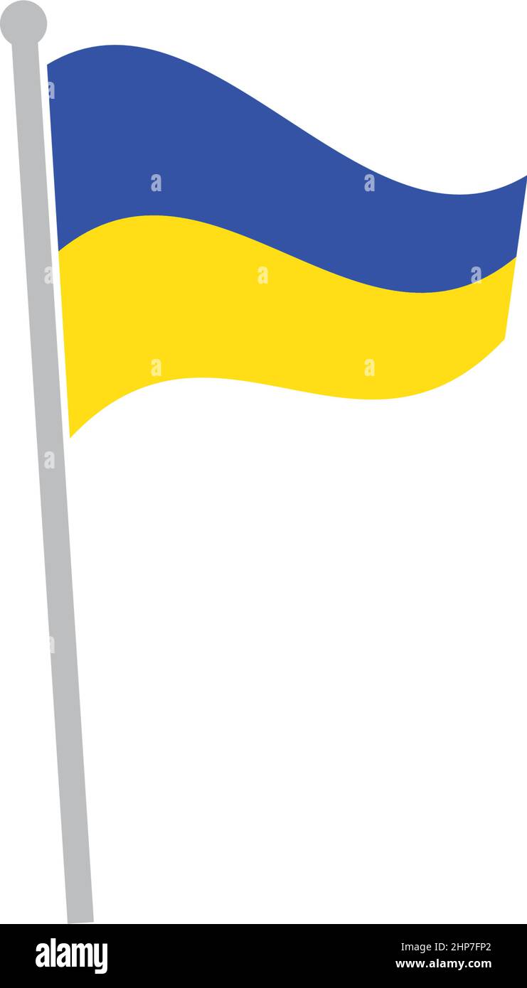 modèle de conception d'illustration d'icône de drapeau ukrainien Illustration de Vecteur