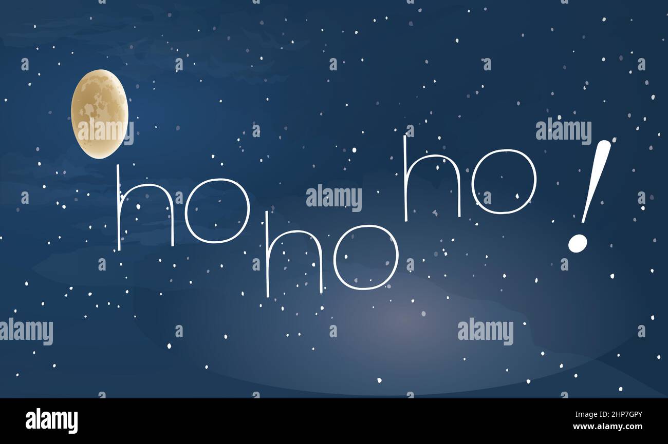 Illustration de Noël sur fond abstrait de lune et d'étoiles Illustration de Vecteur