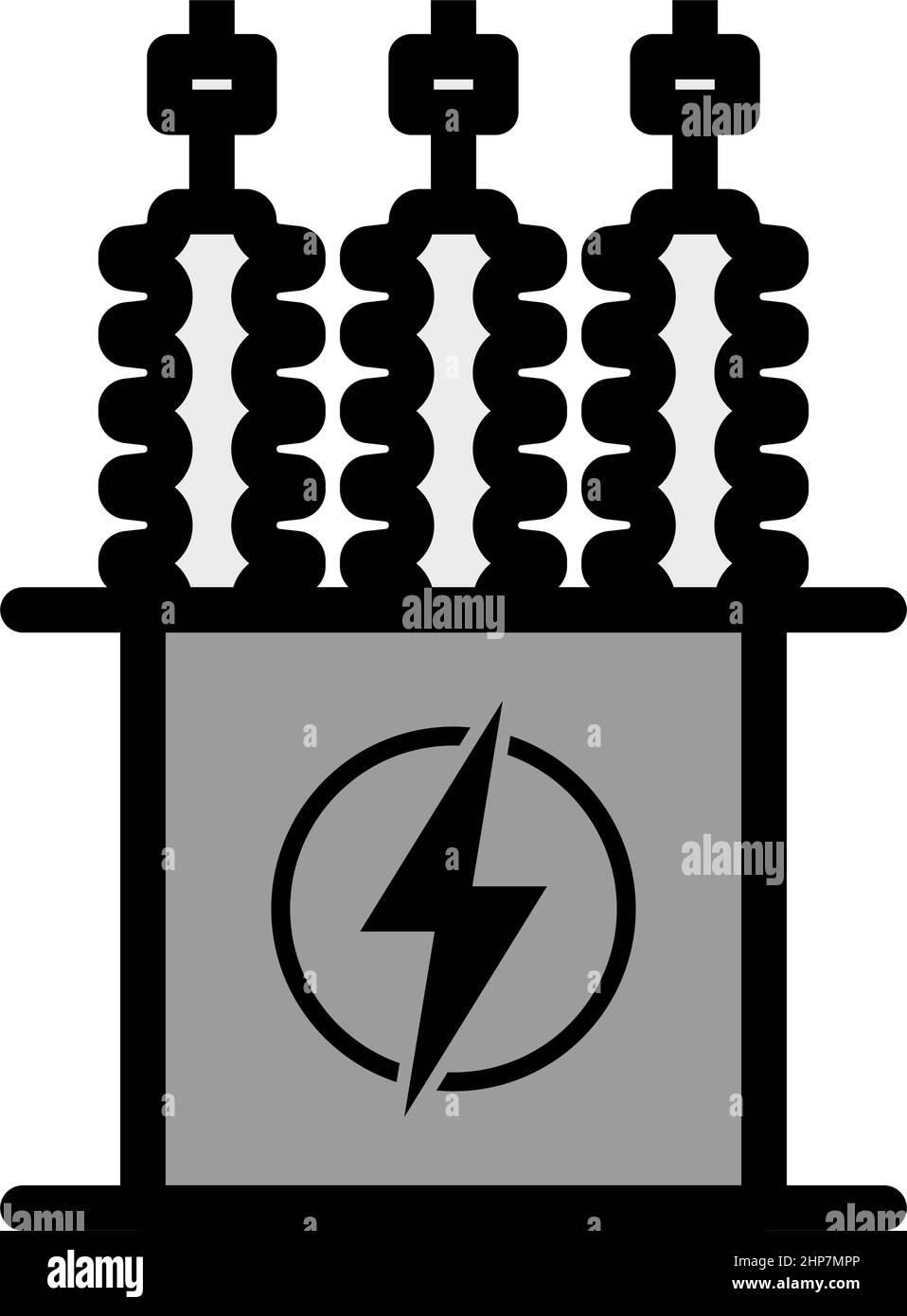 Icône du transformateur électrique Illustration de Vecteur