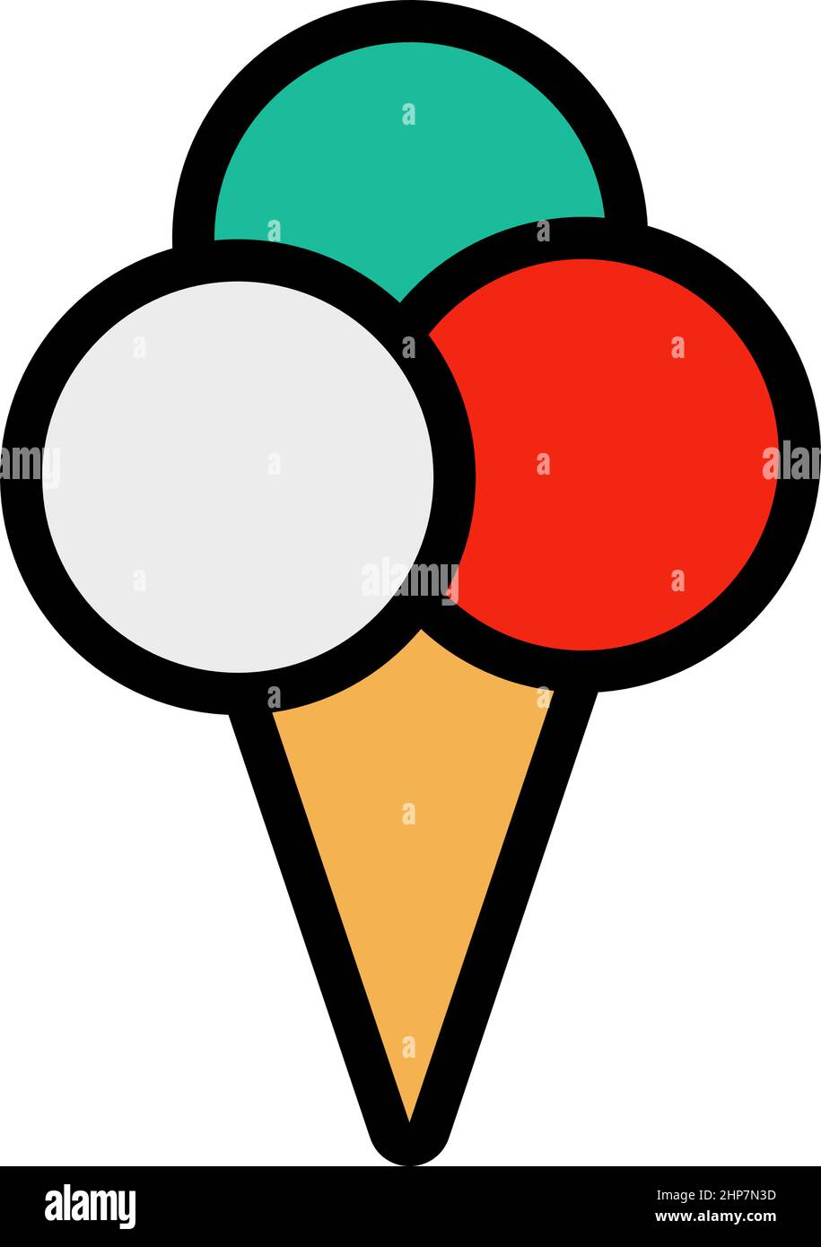 Icône du cône de glace Illustration de Vecteur