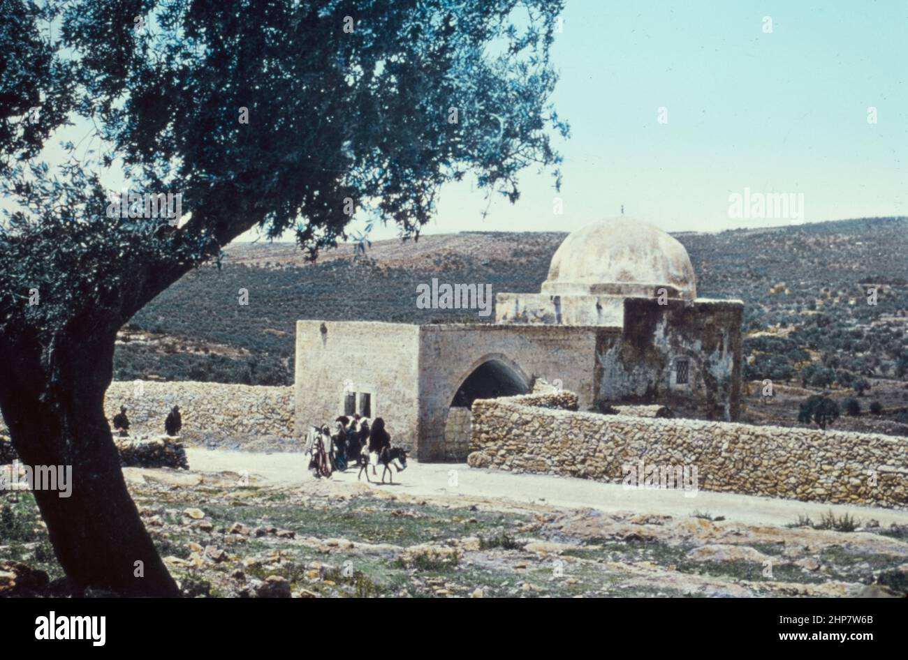 Histoire du Moyen-Orient : Bethléem. Tombe de Rachel. Gen. 35:16-20 lieu: Cisjordanie--Bethléem ca. Entre 1950 et 1977 Banque D'Images