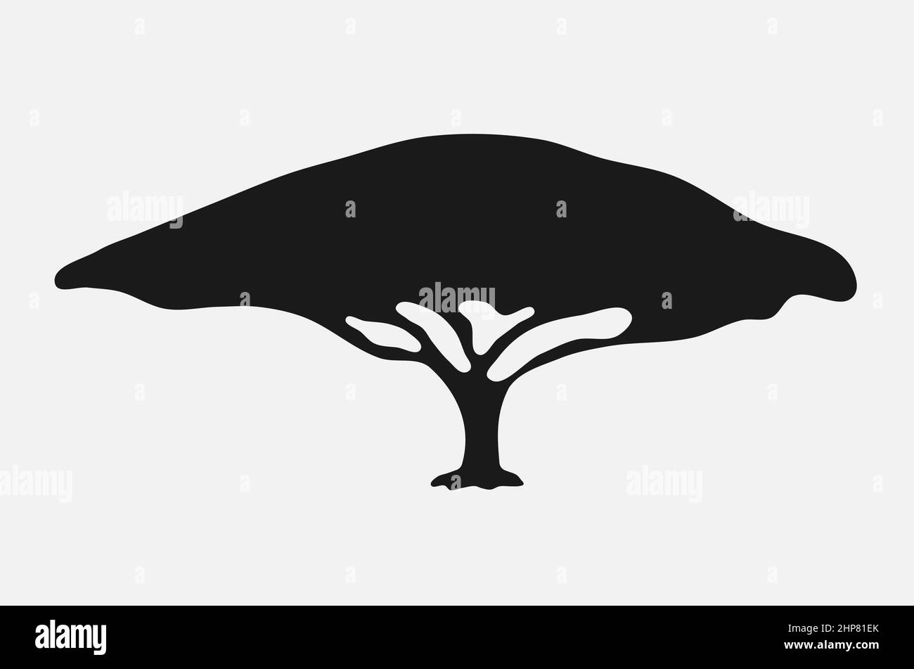 Illustration vectorielle de l'acacia africain Illustration de Vecteur