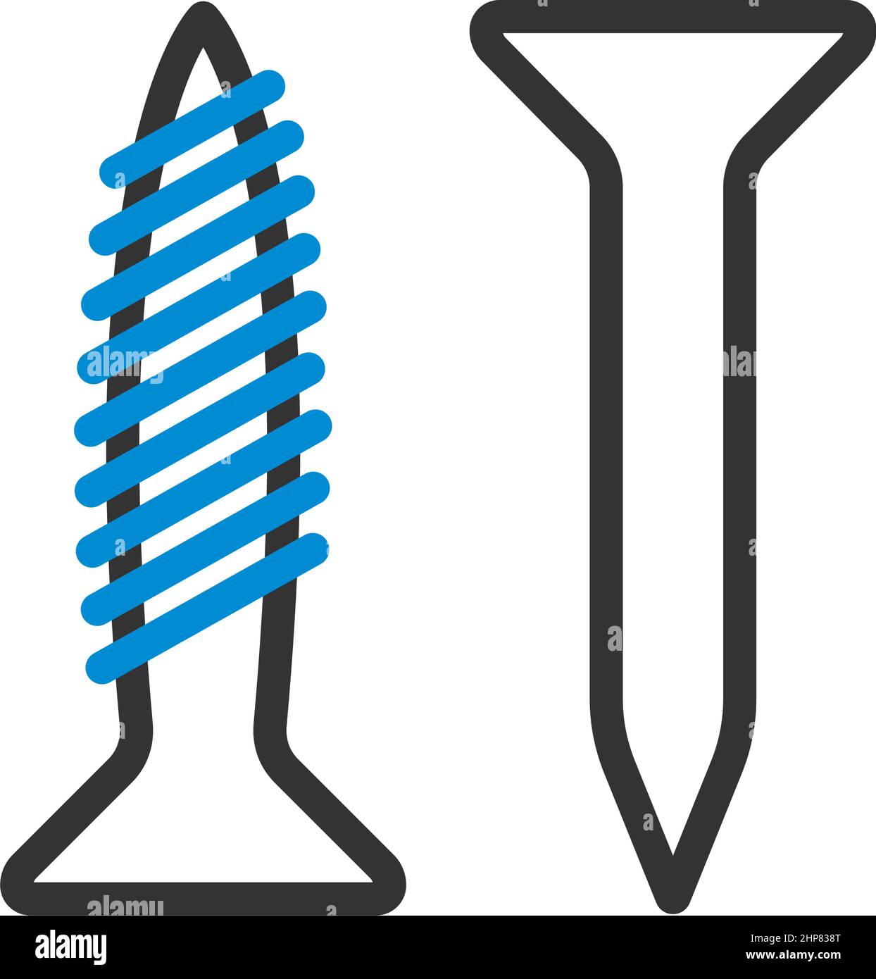 Icône de vis et Nail Illustration de Vecteur