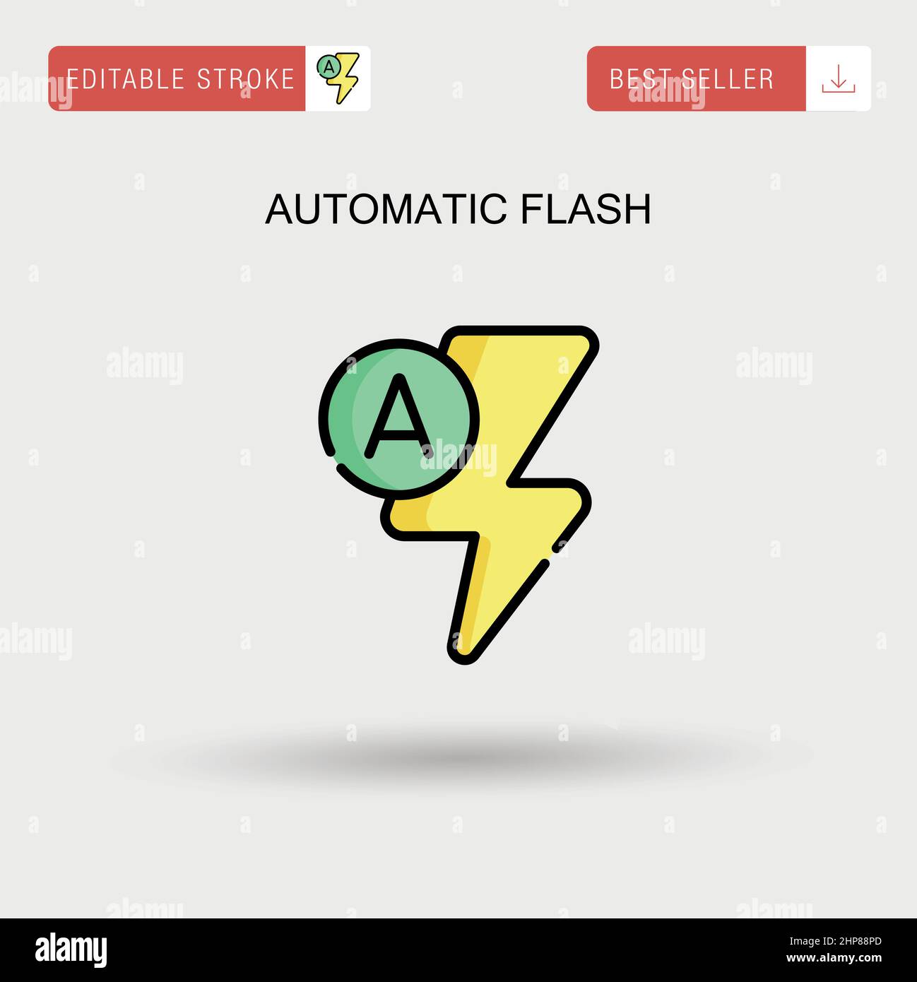 Icône de vecteur simple flash automatique. Illustration de Vecteur