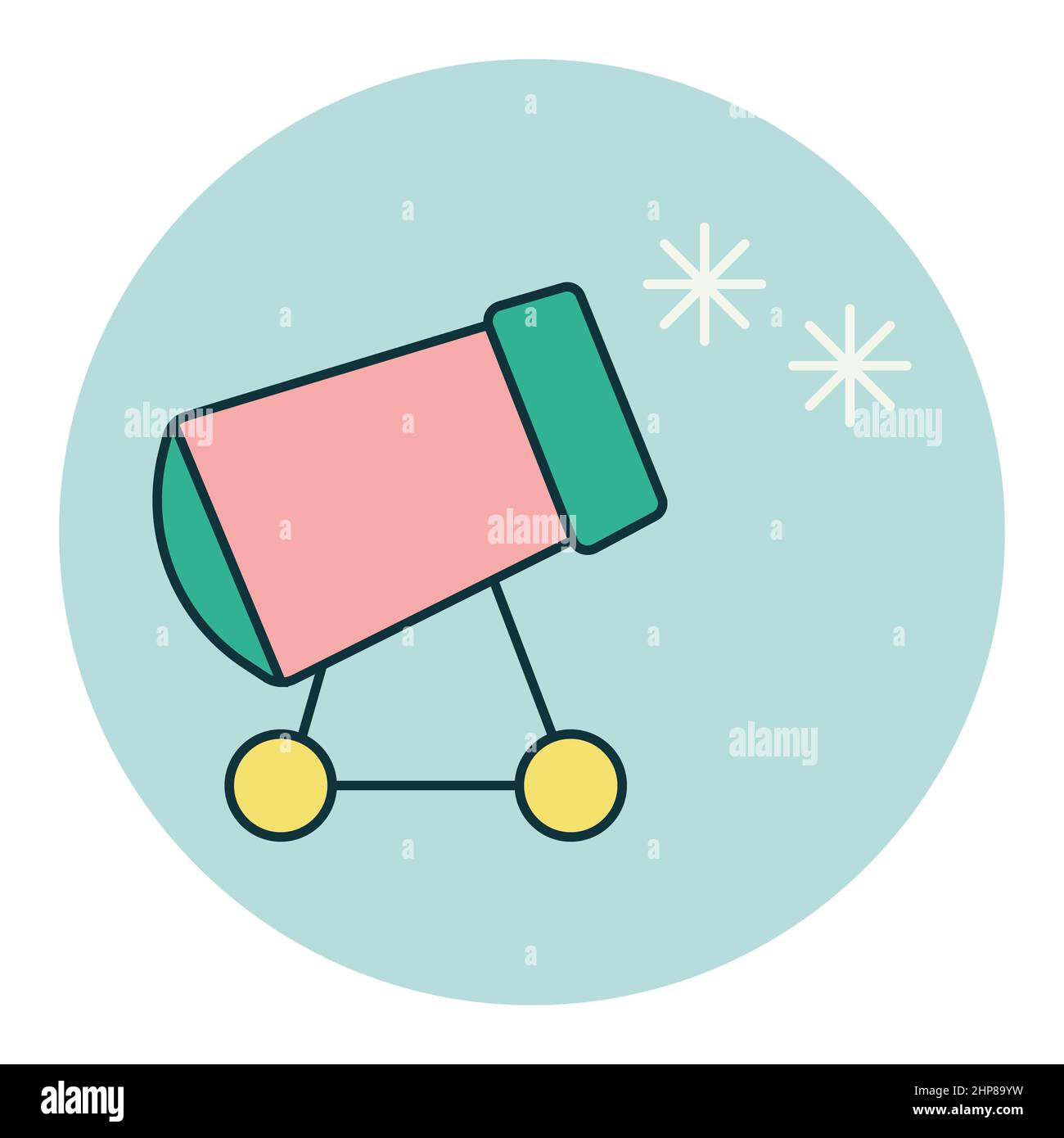 Icône de vecteur de canon à neige. Panneau hiver Illustration de Vecteur