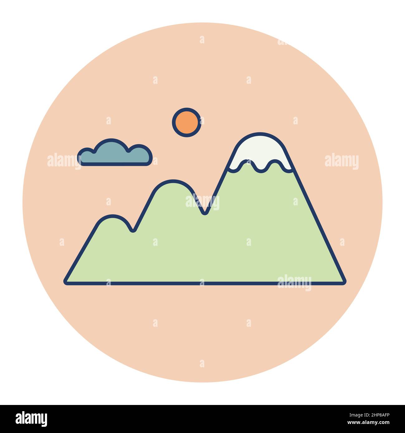 Icône de vecteur de montagnes. Signe de la nature Illustration de Vecteur