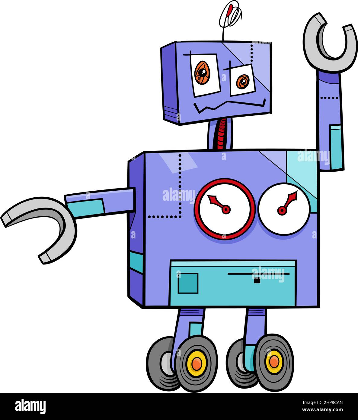 Robot rigolo Banque d'images vectorielles - Alamy