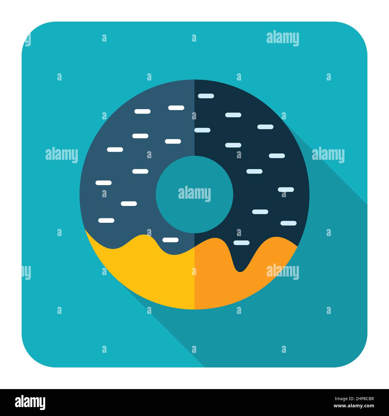 Icône de vecteur donut. Affiche de restauration rapide Illustration de Vecteur