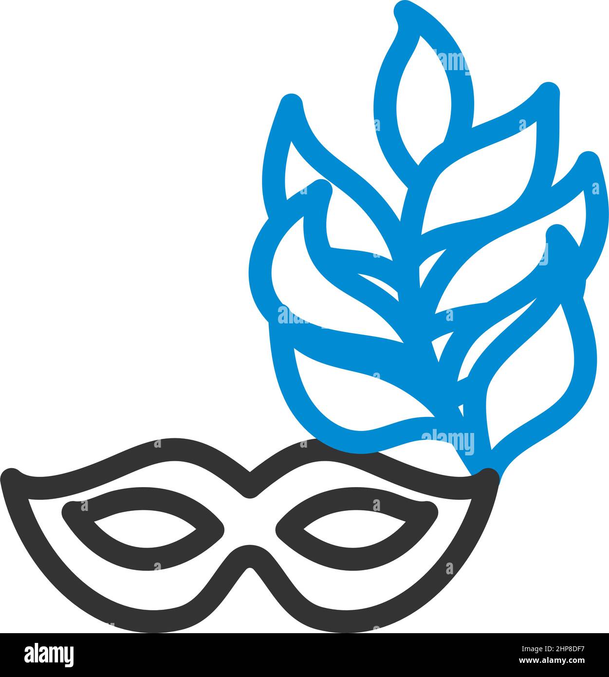 Icône masque de carnaval de fête Illustration de Vecteur