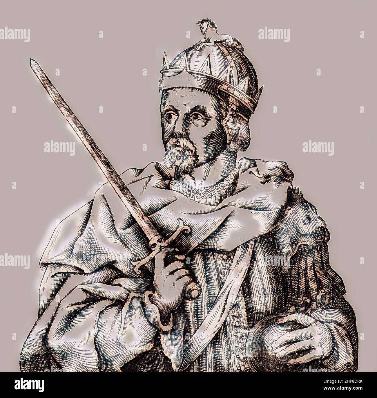 Henry II ou comme Henry Curtmantle, 1133 – 1189, roi d'Angleterre de 1154 jusqu'à sa mort en 1189 Banque D'Images