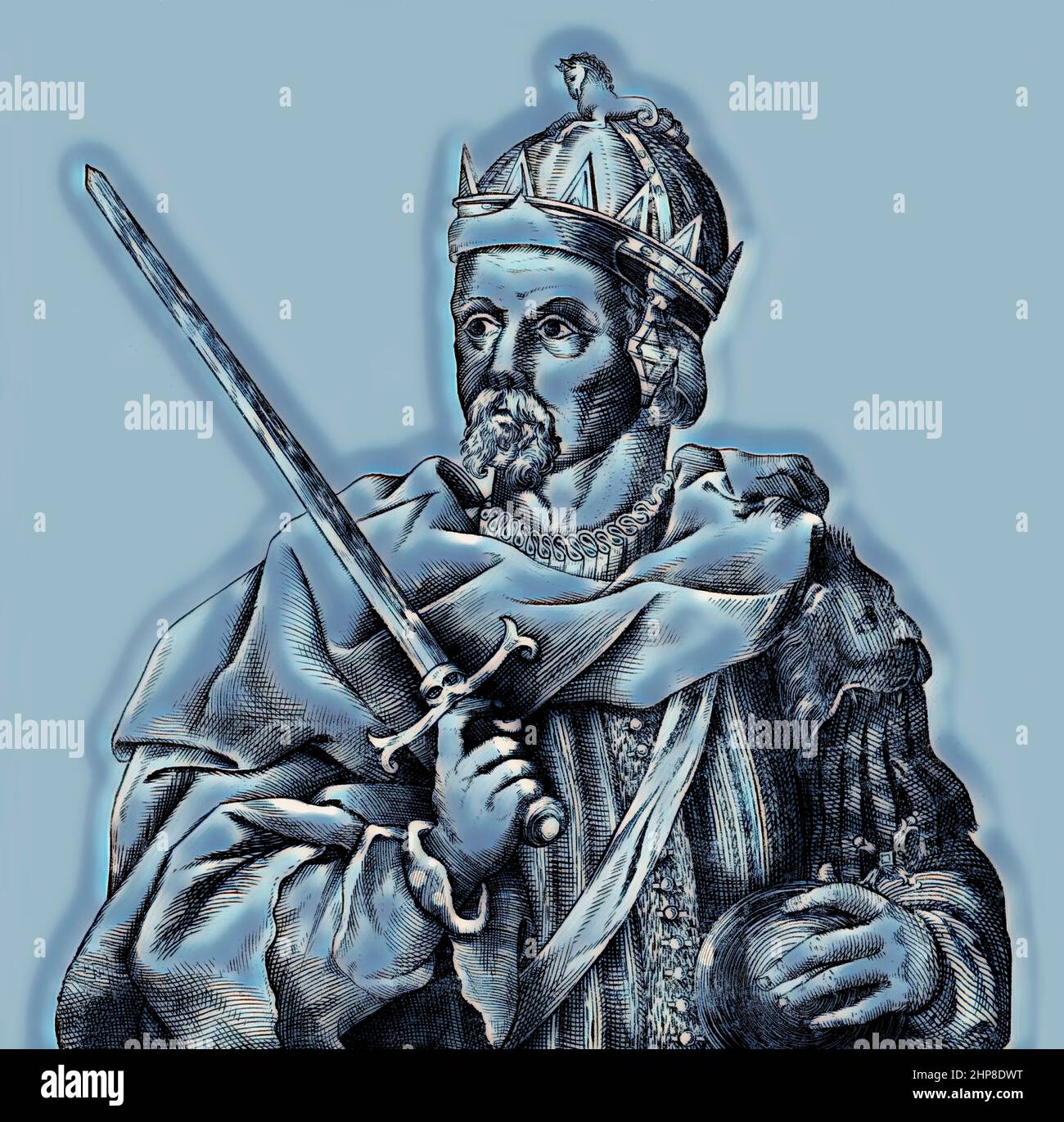 Henry II ou comme Henry Curtmantle, 1133 – 1189, roi d'Angleterre de 1154 jusqu'à sa mort en 1189 Banque D'Images