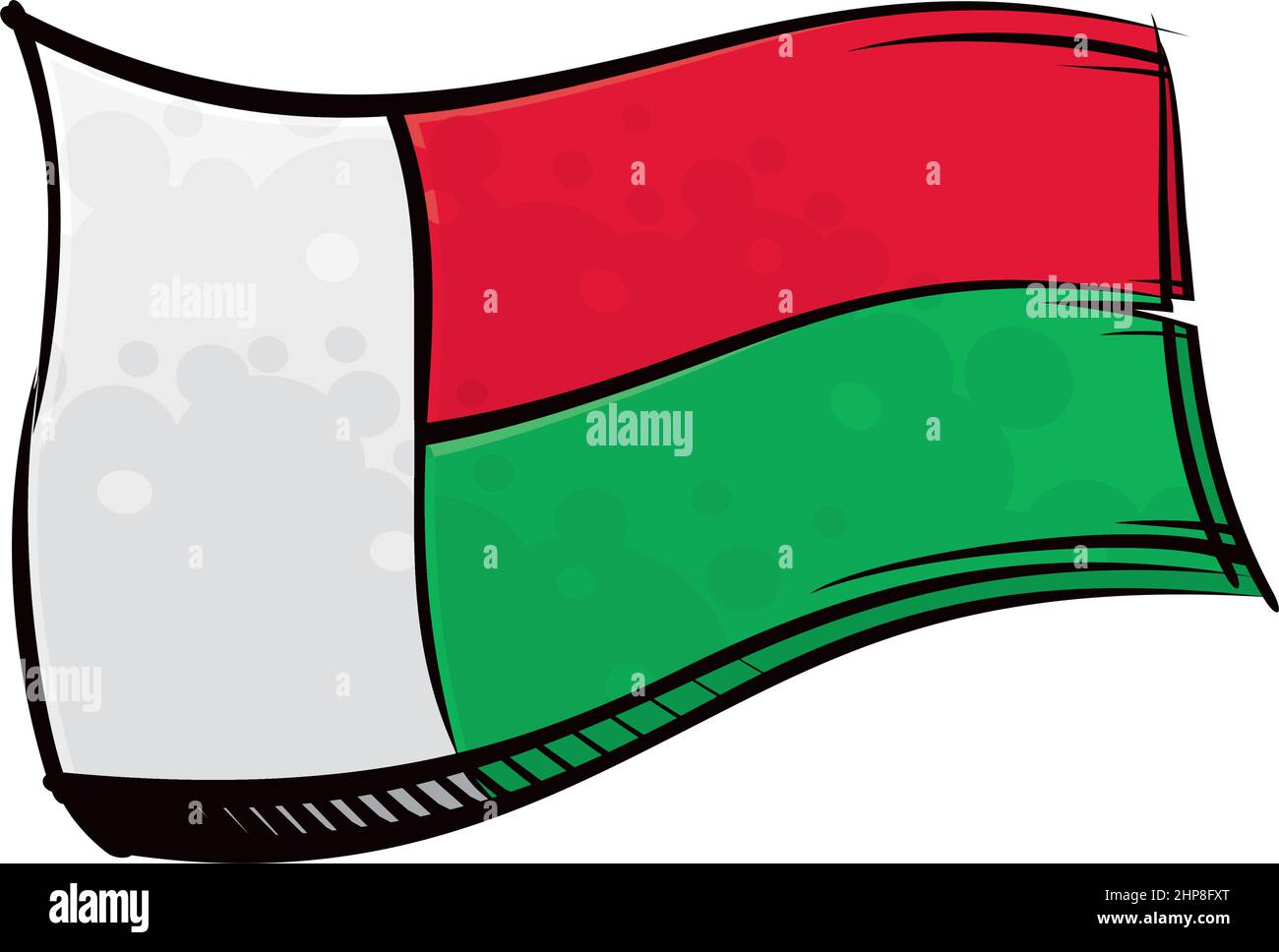 Peint Madagascar en agitant sous le vent Illustration de Vecteur