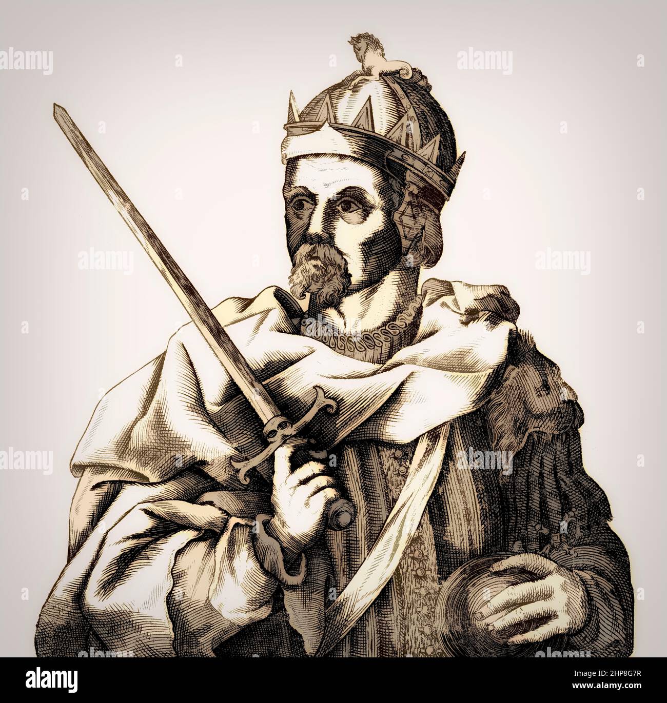 Henry II ou comme Henry Curtmantle, 1133 – 1189, roi d'Angleterre de 1154 jusqu'à sa mort en 1189 Banque D'Images