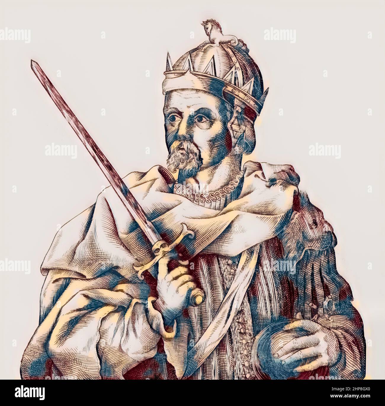 Henry II ou comme Henry Curtmantle, 1133 – 1189, roi d'Angleterre de 1154 jusqu'à sa mort en 1189 Banque D'Images