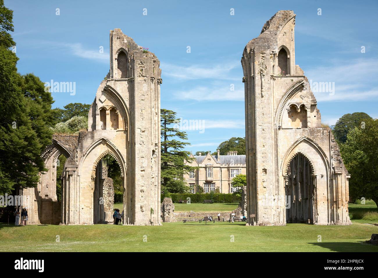 Glastonbury Abbey Ruins Banque D'Images