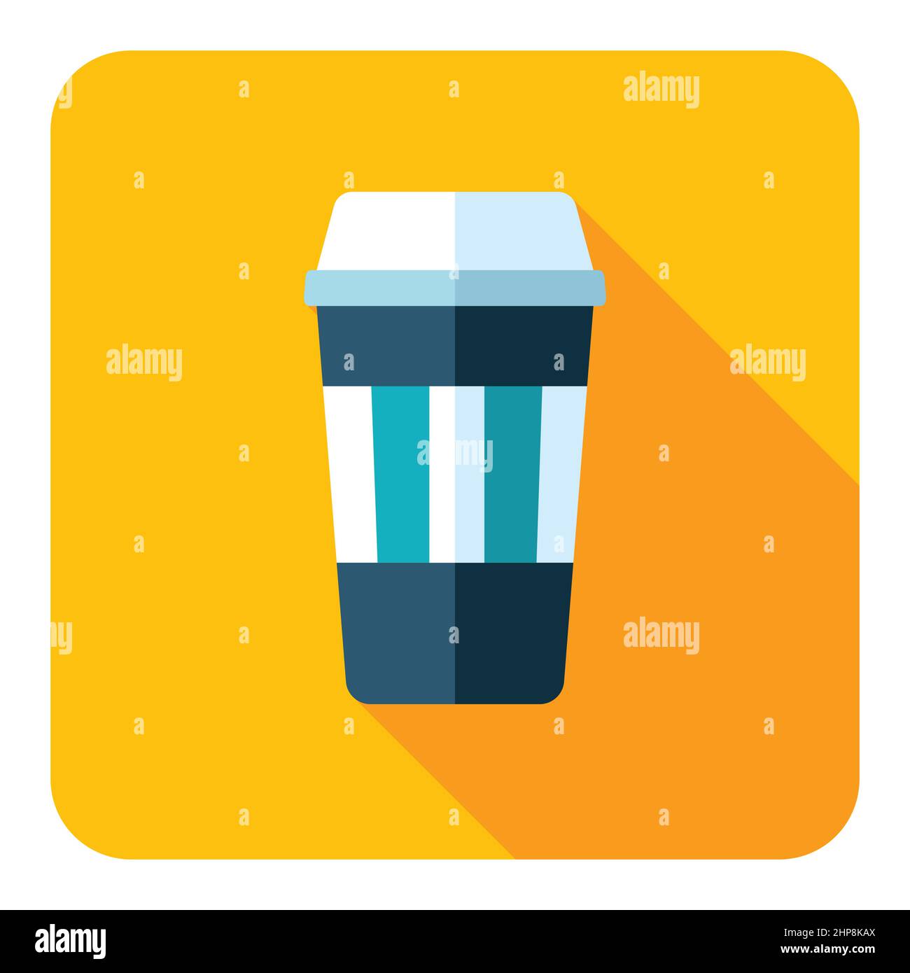 Icône vectorielle de tasse à café à emporter Illustration de Vecteur