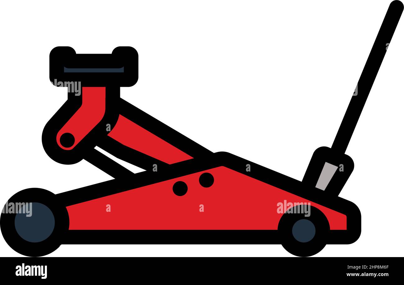 Icône de cric hydraulique Illustration de Vecteur