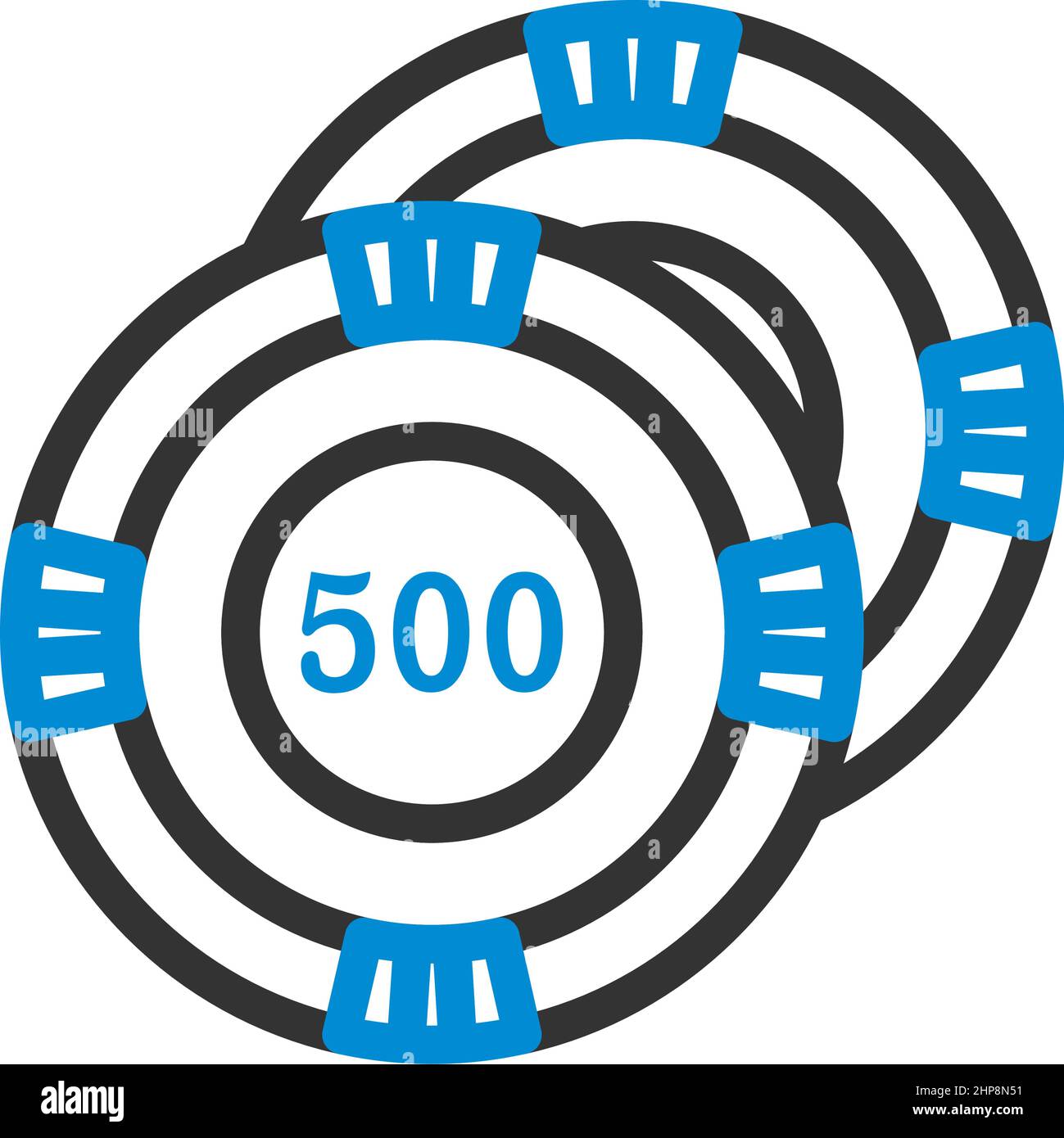 L'icône Casino Chips Illustration de Vecteur