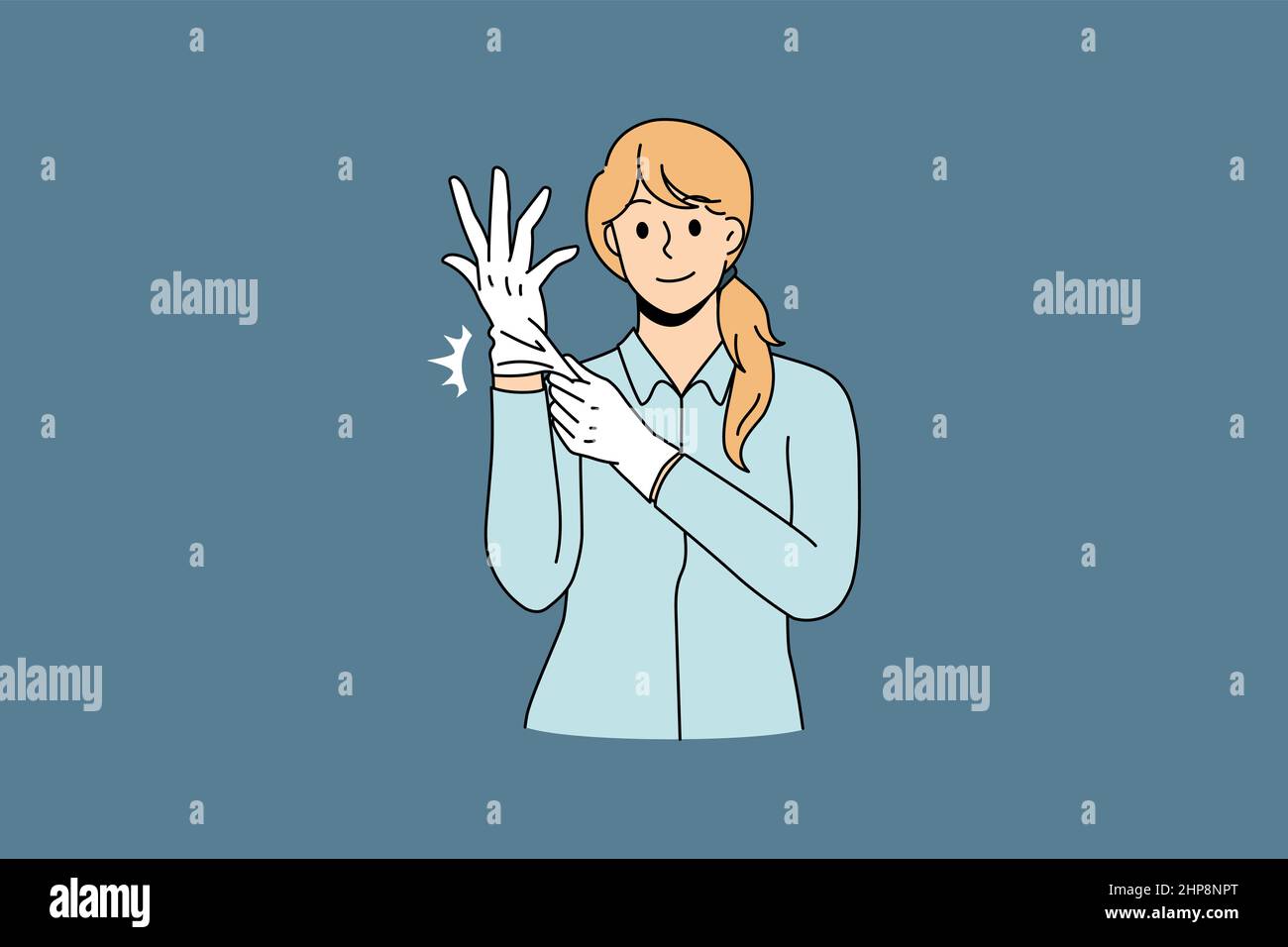 Concept de vêtements de travail et d'accessoires de protection Illustration de Vecteur