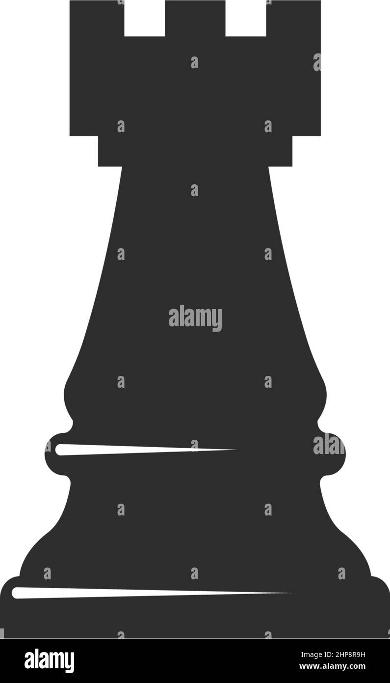 dessin d'illustration vectorielle d'icône chess rook Illustration de Vecteur