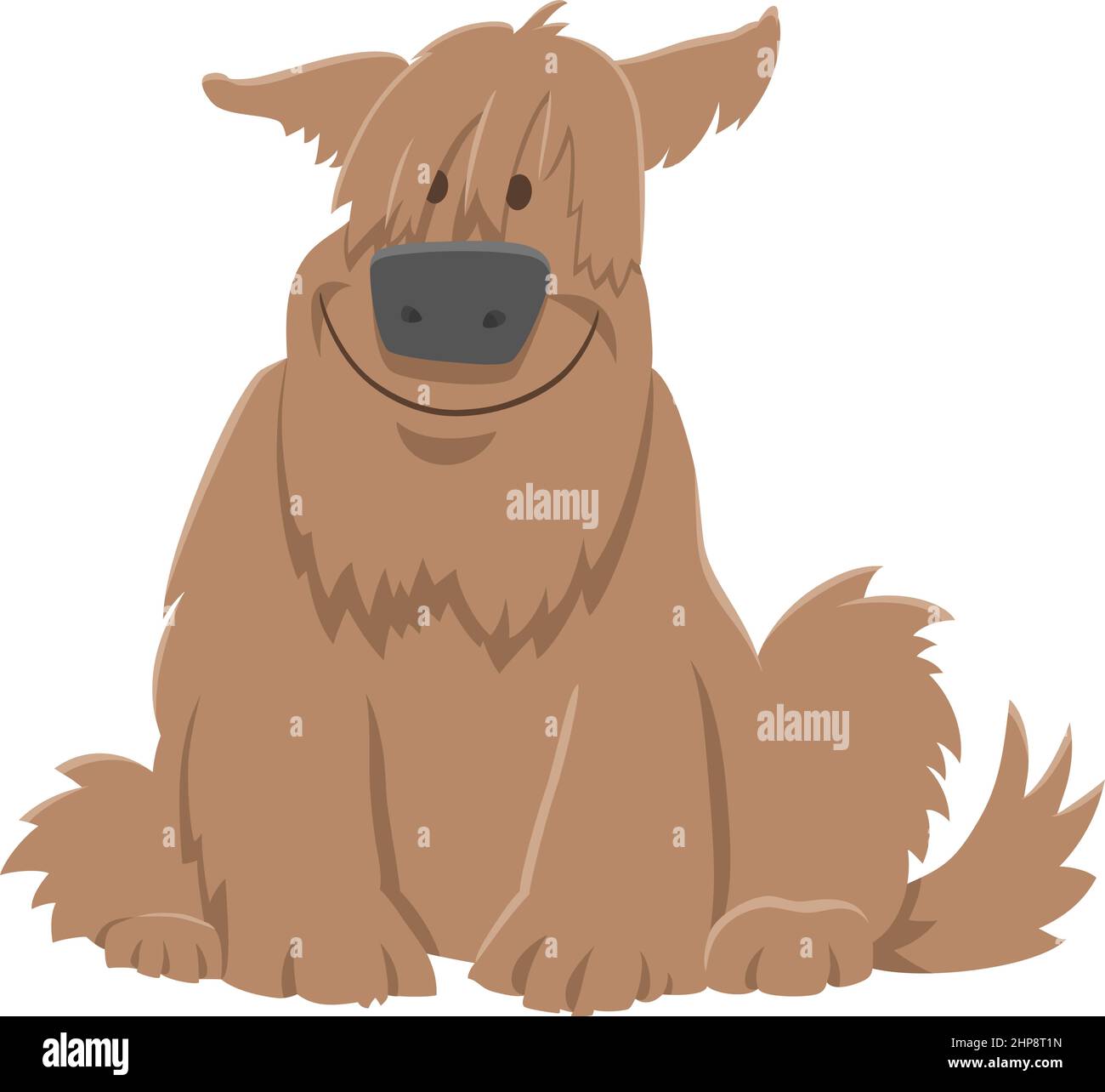 personnage animal chien brun à la mode Illustration de Vecteur